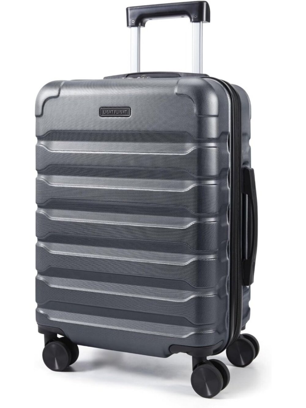 Stylish Gray Carry-On Luggage 22x14x9 - Airline Approved Travel Suitcase